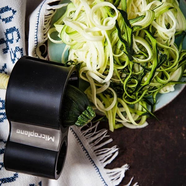 Microplane Spiral Vegetable Cutter Black Stainless Steel 6 Microplane Spiral Vegetable Cutter Black Stainless Steel - Image 4