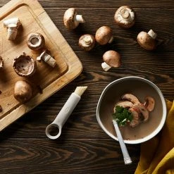 Chef'n Chef''n Mushroom Corer With Brush Taupe -Kitchen Gadgets Store 5273476E ChefN Mushroom Corer With Brush Taupe 5