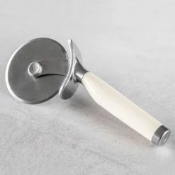 KitchenAid Stainless Steel Pizza Cutter And Slicer Almond Cream -Kitchen Gadgets Store KAG113OHACE KitchenAid Stainless Steel Pizza Wheel Almond Cream 3