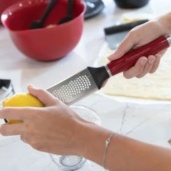 KitchenAid Etched Stainless Steel Two-Way Fine Cheese Grater Empire Red -Kitchen Gadgets Store KAG321OHERE KitchenAid Etched Stainless Steel Fine Cheese Grater Empire Red 4