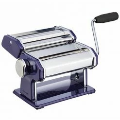 World Of Flavours Italian Deluxe Double Cutter Pasta Machine Blue